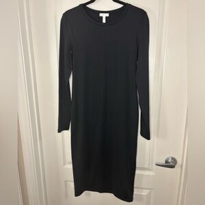 Leith Classic Black Long Sleeve Dress